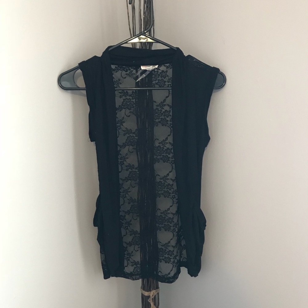 Black laced blouse